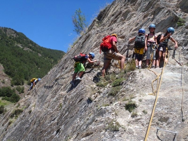 Haciendo una ferrata